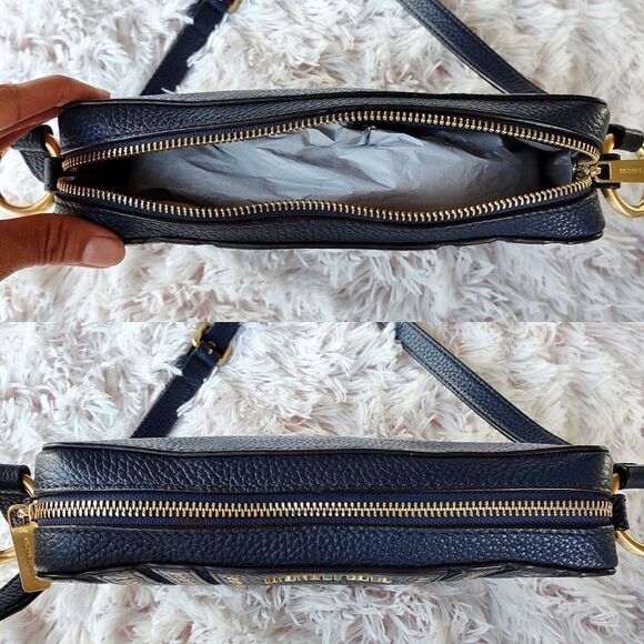 Michael Kors Navy Blue Jet Set Studded Shoulder Bag - Picture 3 of 11